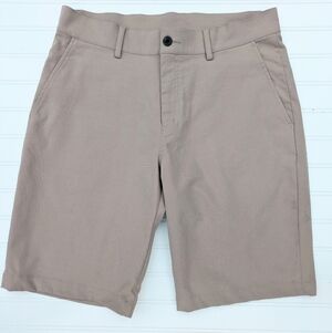Kjus Tan Flat Front Shorts
